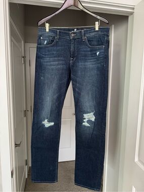 7 For All Mankind Men’s Slim Jeans SLIMMY TAPERED in Airweft 33x32